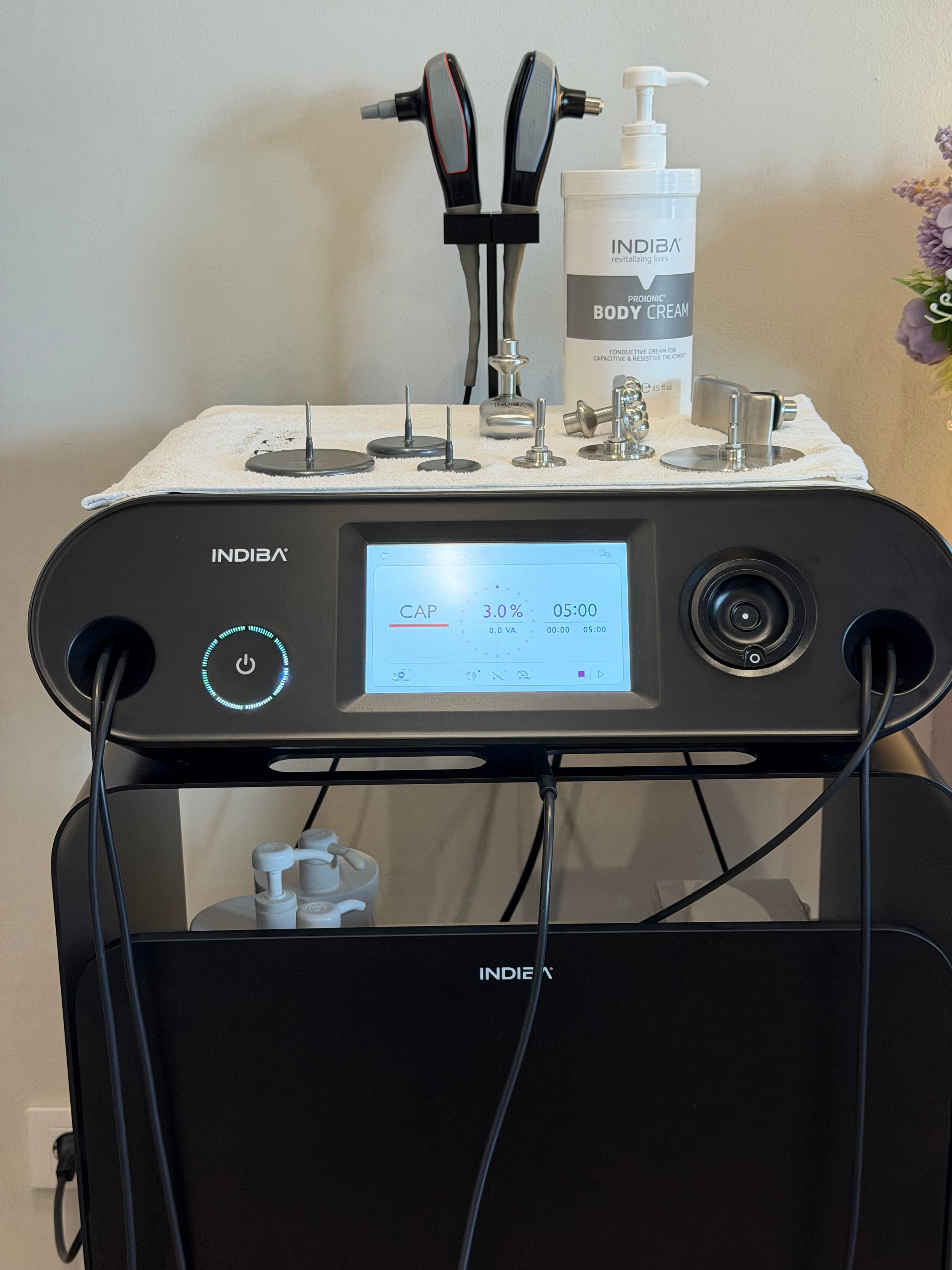 INDIBA Edna Pro device at Bloom Beauty
